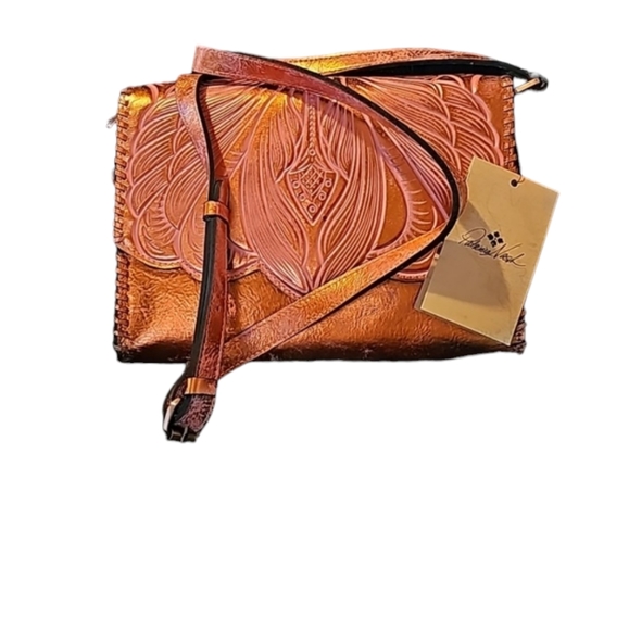 Patricia Nash "Sarola" hand tooled leather crossbody purse - Picture 4 of 6